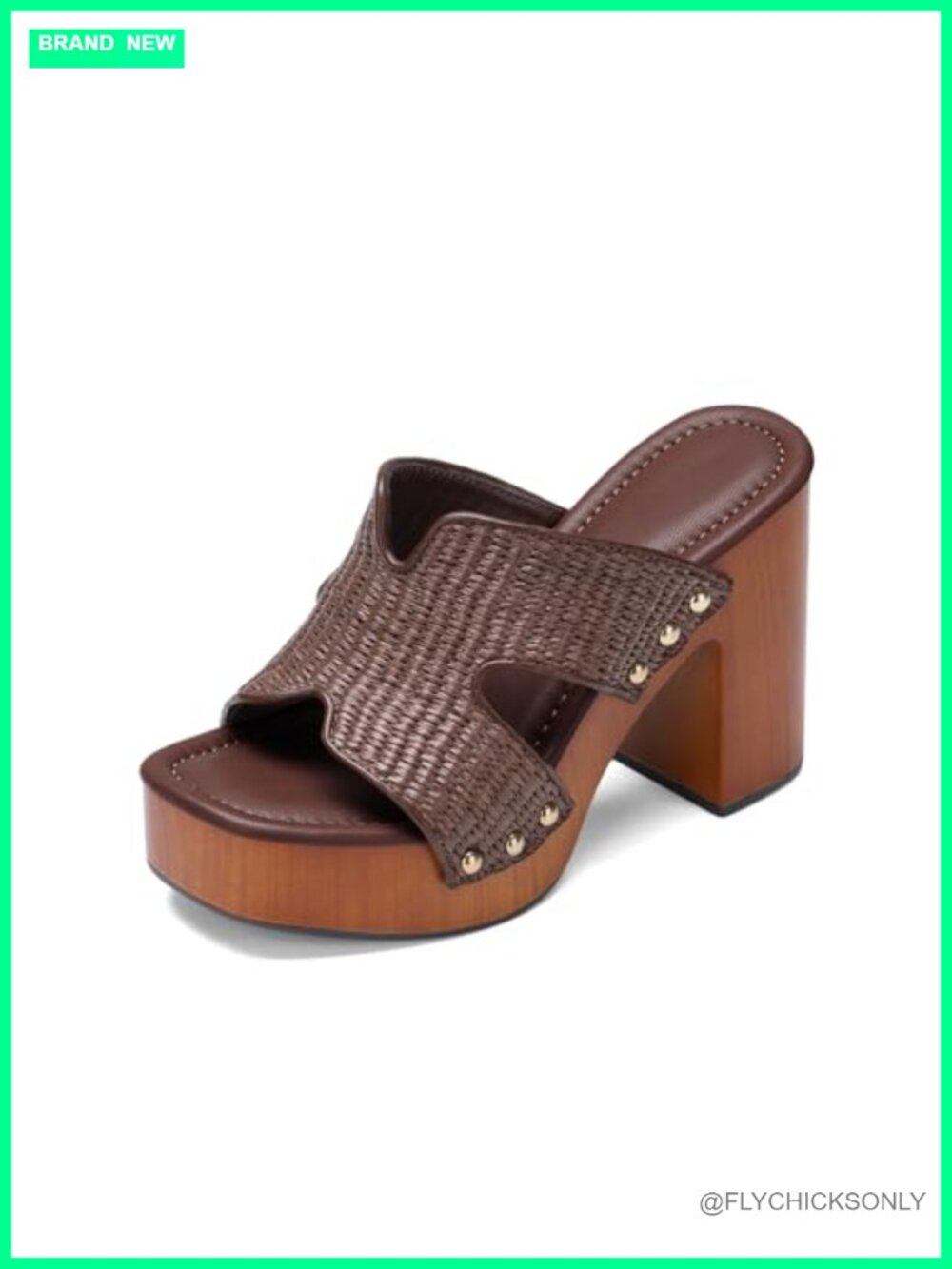 Platform Wedge Espadrille Slip On Sandals Raffia Open Toe Slide Heels